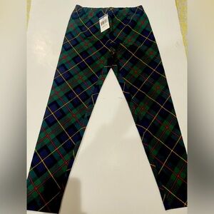 Polo by Ralph Lauren Kids Plaid Leggings - Green and Blue